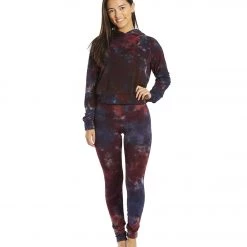 CLOTHING Hard Tail High Waisted Cotton Ankle Yoga Leggings Lava Wash Purple Boysenberry