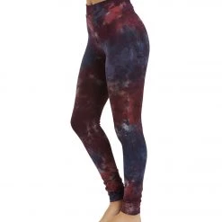 CLOTHING Hard Tail High Waisted Cotton Ankle Yoga Leggings Lava Wash Purple Boysenberry