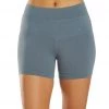 Hard Tail High Rise Yoga Booty Shorts Steel Grey CLOTHING