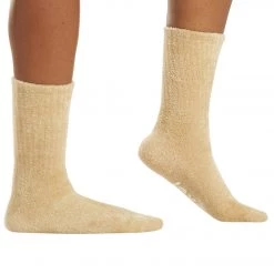 ACCESSORIES Spiritual Gangster Love Fuzzy Sock Camel
