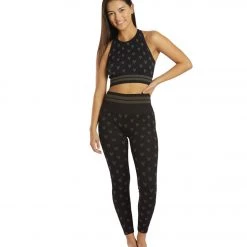 CLOTHING Spiritual Gangster Love Sculpt Jacquard Legging Black Hearts