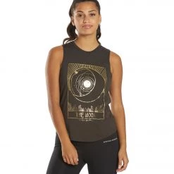 Spiritual Gangster Moon Muscle Tank Vintage Black