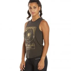 Spiritual Gangster Moon Muscle Tank Vintage Black