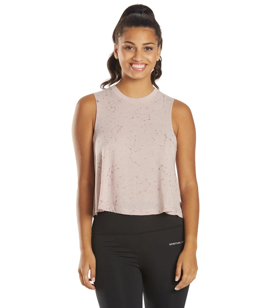 Spiritual Gangster Crop Tank Quartz Zodiac Shimmer CLOTHING 3 Spiritual Gangster Crop Tank Quartz Zodiac Shimmer CLOTHING