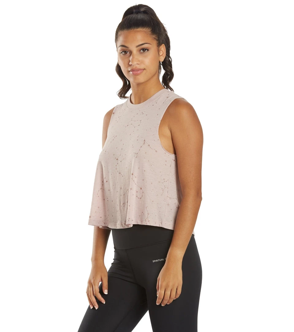 Spiritual Gangster Crop Tank Quartz Zodiac Shimmer CLOTHING 7 Spiritual Gangster Crop Tank Quartz Zodiac Shimmer CLOTHING