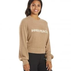 CLOTHING Spiritual Gangster Inner Peace Melody Crew Pullover Camel