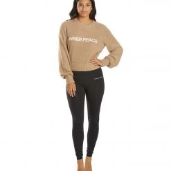 CLOTHING Spiritual Gangster Inner Peace Melody Crew Pullover Camel