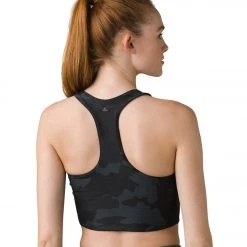 PrAna Momento Crop Top Black Camo