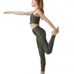 PrAna Momento Crop Top Black Camo