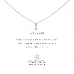 Dogeared Make A Wish Petite Starburst Necklace Sterling Silver ACCESSORIES