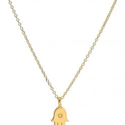 Dogeared All Good Things Hamsa Necklace Gold Dipped