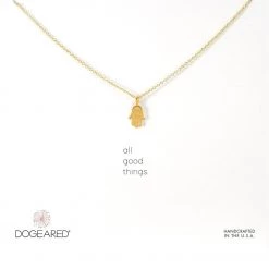 Dogeared All Good Things Hamsa Necklace Gold Dipped