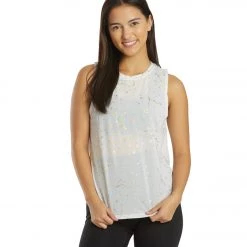 Spiritual Gangster Active Muscle Tank White Zodiac Print CLOTHING