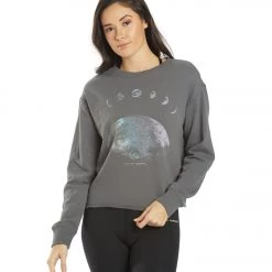 Spiritual Gangster Moon Dream Mazzy Pullover Sweater Slate CLOTHING