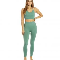 Spiritual Gangster Icon T-Back Sports Bra Sage