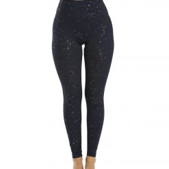 CLOTHING Spiritual Gangster SG Intent High WaiSteel Tie Dyed Legging Sapphire Zodiac Shimmer