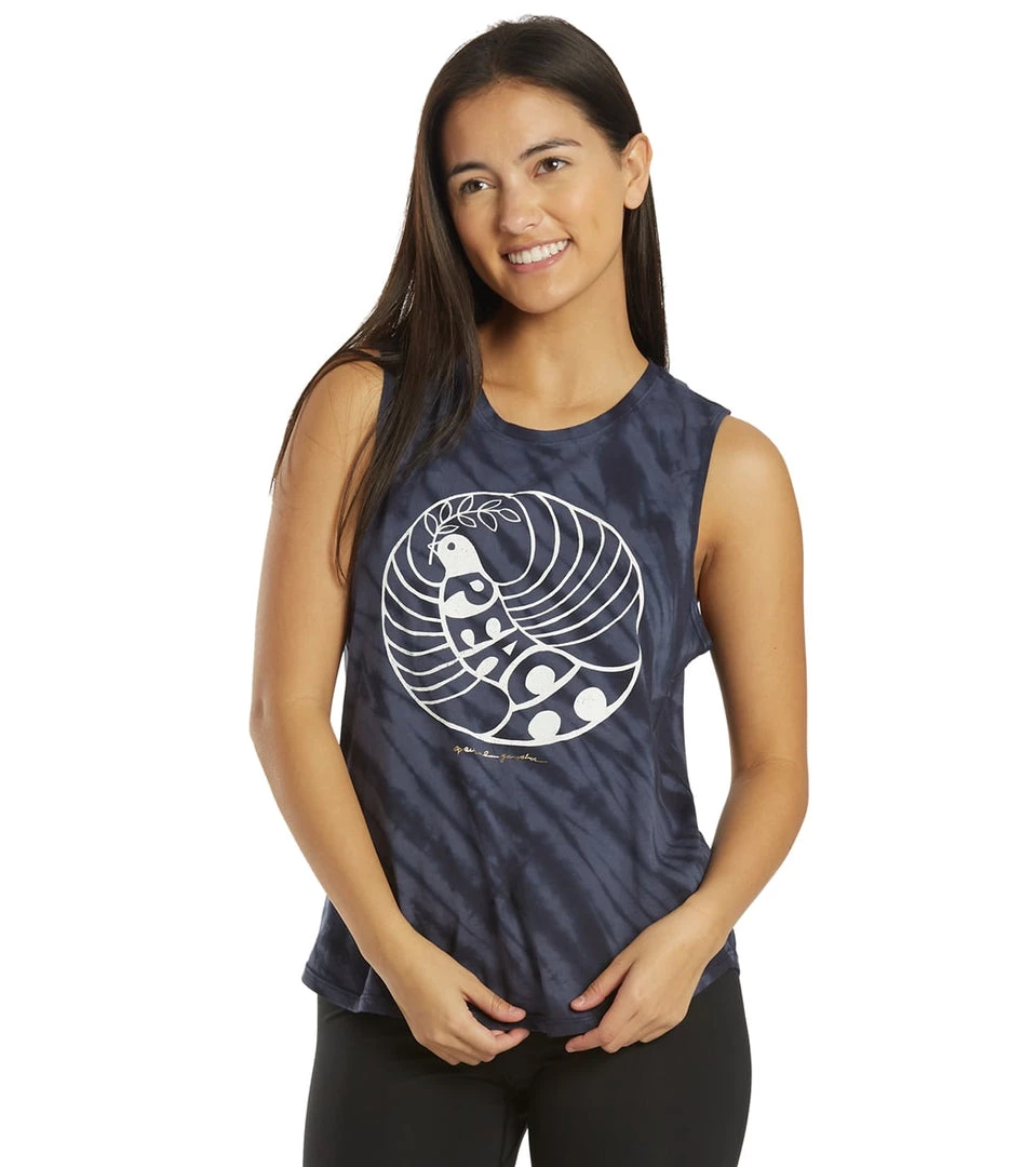 Spiritual Gangster Peace Muscle Tank Steel Tie Dye CLOTHING 3 Spiritual Gangster Peace Muscle Tank Steel Tie Dye CLOTHING