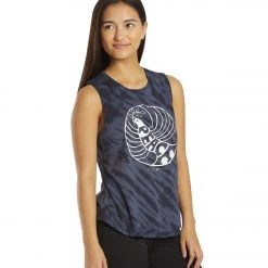 Spiritual Gangster Peace Muscle Tank Steel Tie Dye CLOTHING