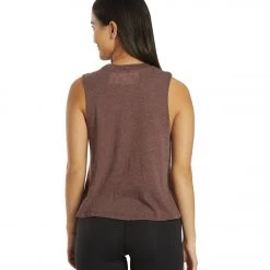 Spiritual Gangster Crop Tank Heather Blackberry