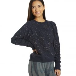 Spiritual Gangster Zodiac Bridget Raglan Pullover Sapphire Zodiac Shimmer