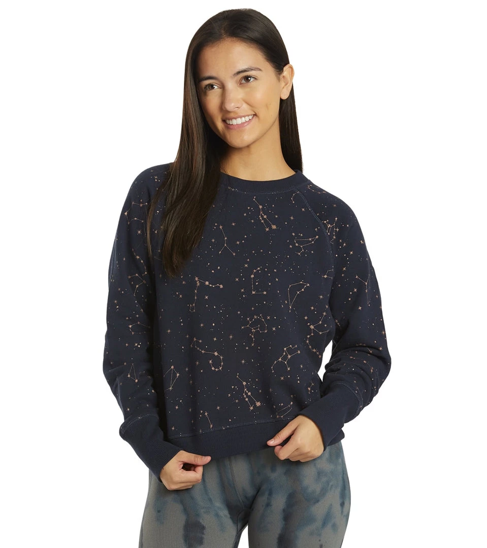 Spiritual Gangster Zodiac Bridget Raglan Pullover Sapphire Zodiac Shimmer 9 Spiritual Gangster Zodiac Bridget Raglan Pullover Sapphire Zodiac Shimmer