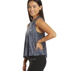 Spiritual Gangster Everything Crop Tank Steel Tie Dye