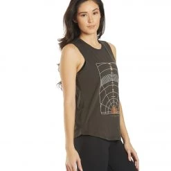 Spiritual Gangster Crown Muscle Tank Vintage Black CLOTHING