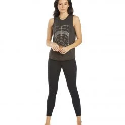 Spiritual Gangster Crown Muscle Tank Vintage Black CLOTHING