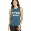 Spiritual Gangster Meditate Muscle Tank Teal