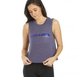 Spiritual Gangster Karma Crop Tank Heather Eclipse