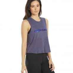Spiritual Gangster Karma Crop Tank Heather Eclipse