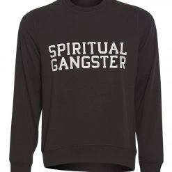 Spiritual Gangster Men's SG Varsity Fleece Vintage Black CLOTHING