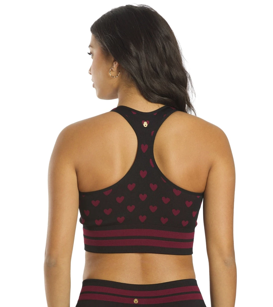 CLOTHING Spiritual Gangster High Neck Jacquard Bra Rosaline Heart Print 5 CLOTHING Spiritual Gangster High Neck Jacquard Bra Rosaline Heart Print