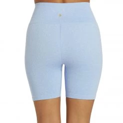 Spiritual Gangster Heather Biker Short Heather Blue Sky CLOTHING