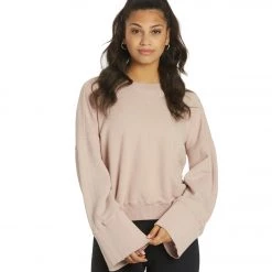 Spiritual Gangster Malia Wide Sleeve Crew Rose Quartz