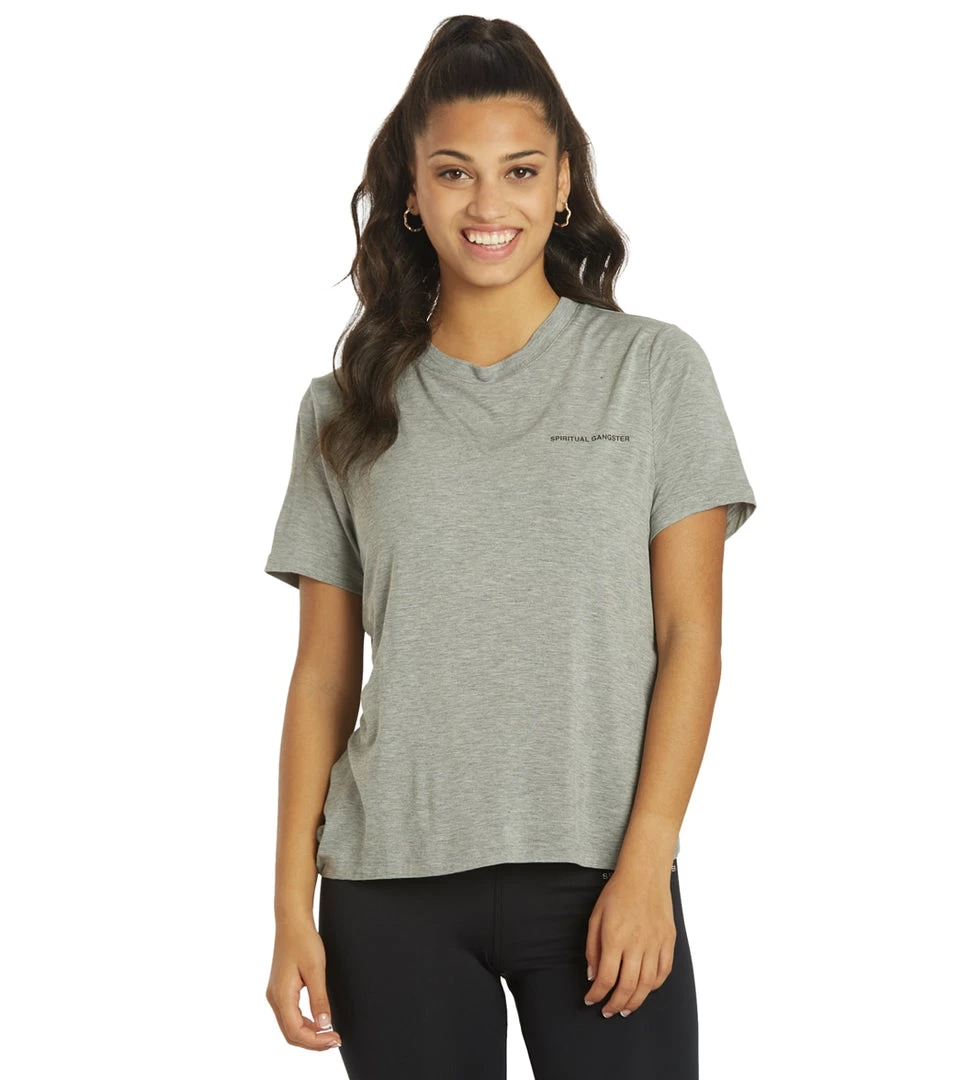 CLOTHING Spiritual Gangster Open Back Short Sleeve Tee 3 CLOTHING Spiritual Gangster Open Back Short Sleeve Tee