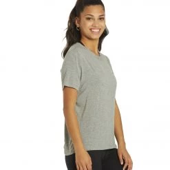 Spiritual Gangster Open Back Short Sleeve Tee Heather Grey CLOTHING 10 Spiritual Gangster Open Back Short Sleeve Tee Heather Grey CLOTHING