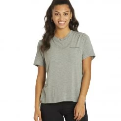 Spiritual Gangster Open Back Short Sleeve Tee Heather Grey CLOTHING 15 Spiritual Gangster Open Back Short Sleeve Tee Heather Grey CLOTHING