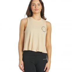 Spiritual Gangster Being Crop Tank Heather Honey