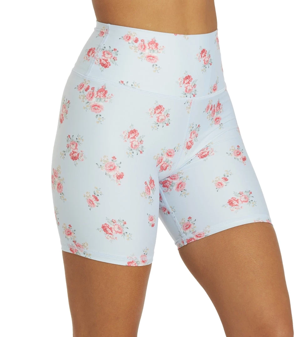 Spiritual Gangster SG Intent High Waisted Biker Short Floral Crush Print 4 Spiritual Gangster SG Intent High Waisted Biker Short Floral Crush Print