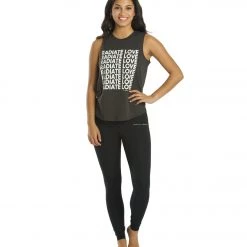 Spiritual Gangster Radiate Love Muscle Tank Vintage Black CLOTHING