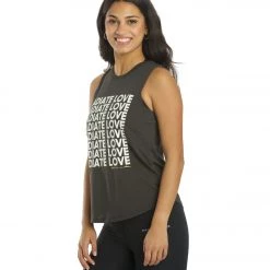 Spiritual Gangster Radiate Love Muscle Tank Vintage Black CLOTHING