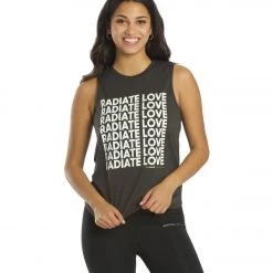 Spiritual Gangster Radiate Love Muscle Tank Vintage Black CLOTHING