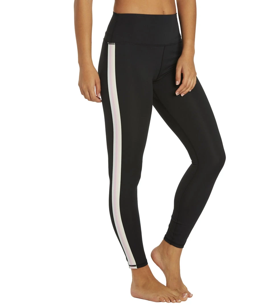 Spiritual Gangster Essential High Waisted 7/8 W Taping Legging Black CLOTHING 4 Spiritual Gangster Essential High Waisted 7/8 W Taping Legging Black CLOTHING