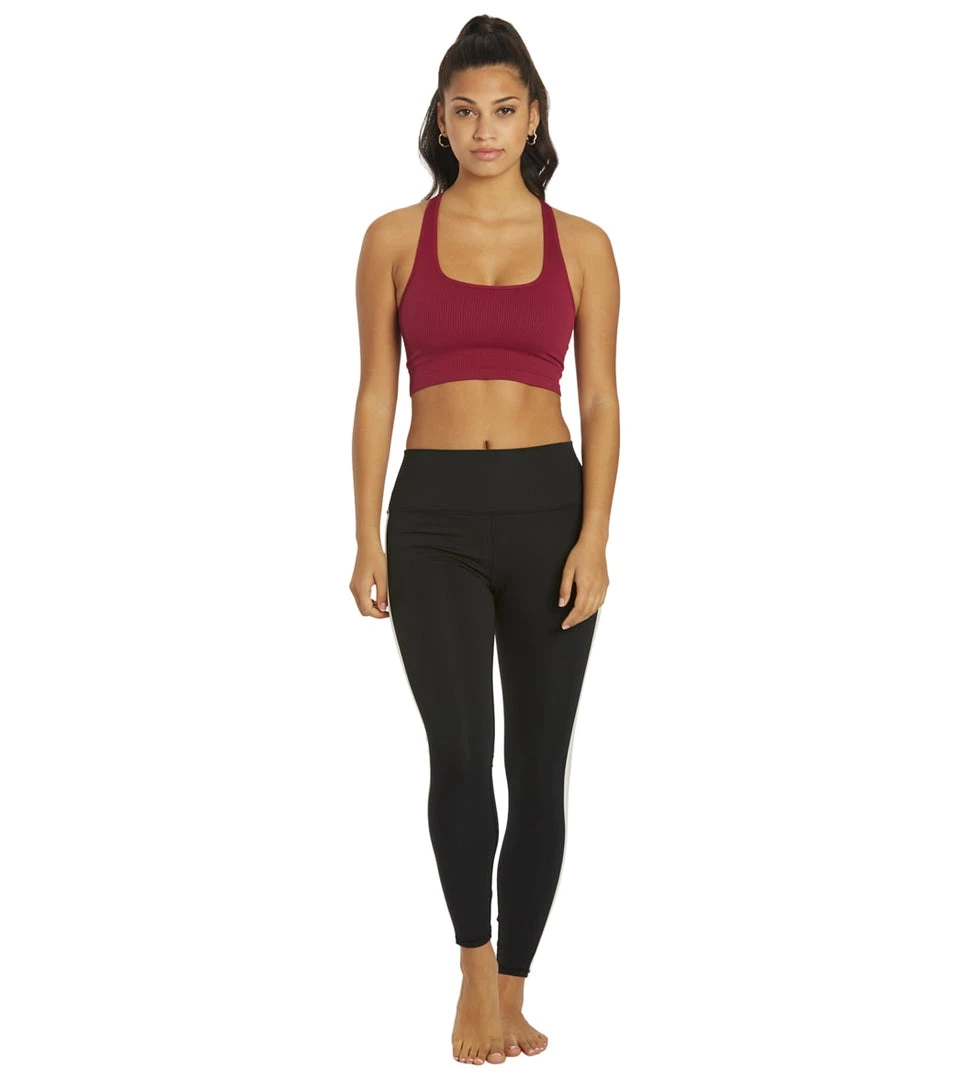 Spiritual Gangster Essential High Waisted 7/8 W Taping Legging Black CLOTHING 6 Spiritual Gangster Essential High Waisted 7/8 W Taping Legging Black CLOTHING