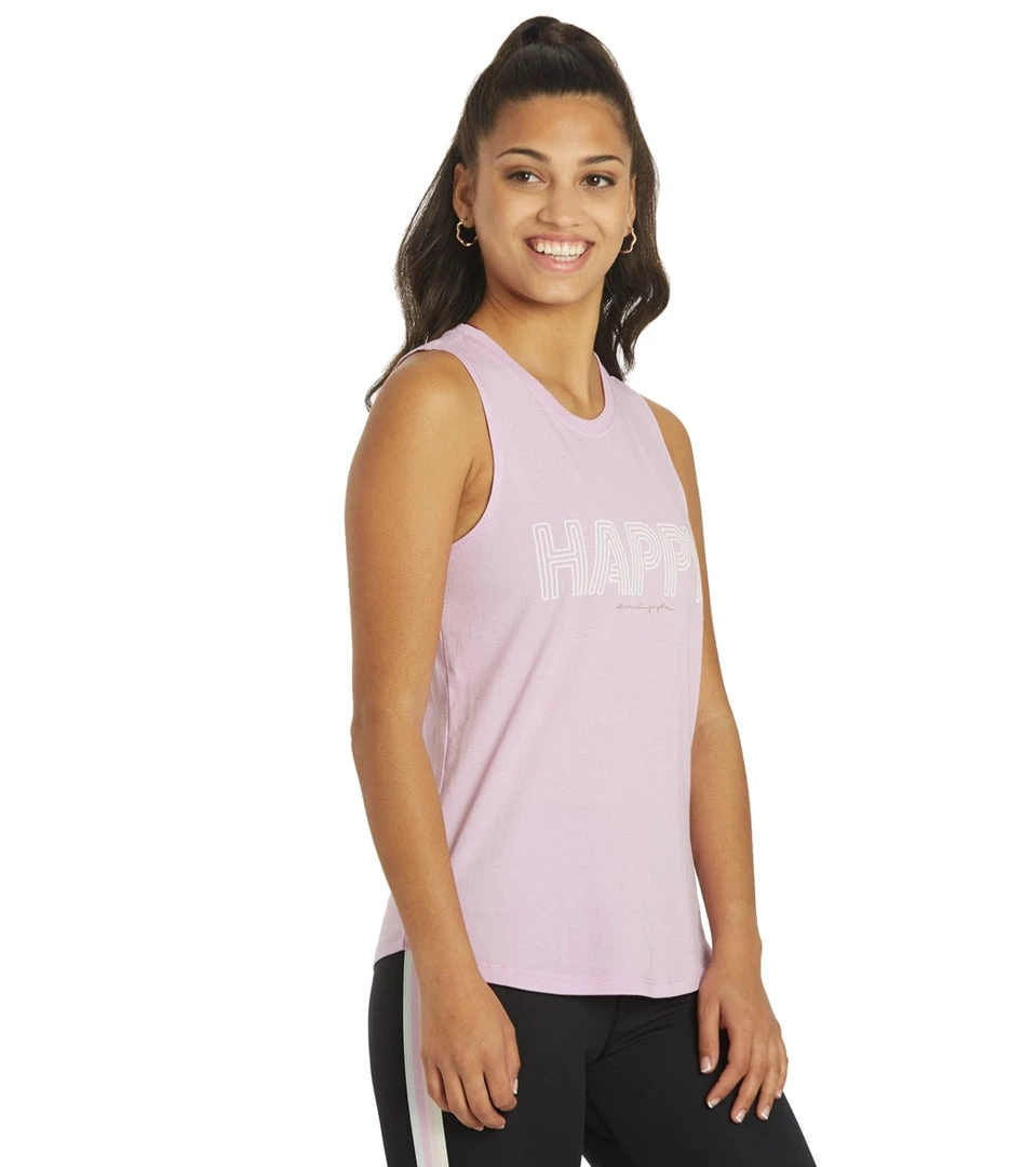 Spiritual Gangster Happy Muscle Tank Pixie Dust CLOTHING 4 Spiritual Gangster Happy Muscle Tank Pixie Dust CLOTHING