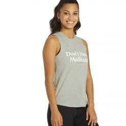 CLOTHING Spiritual Gangster Meditate Muscle Tank Heather Grey