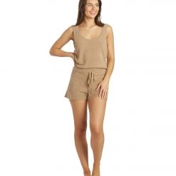 CLOTHING Spiritual Gangster Serenity Romper Camel 12 CLOTHING Spiritual Gangster Serenity Romper Camel