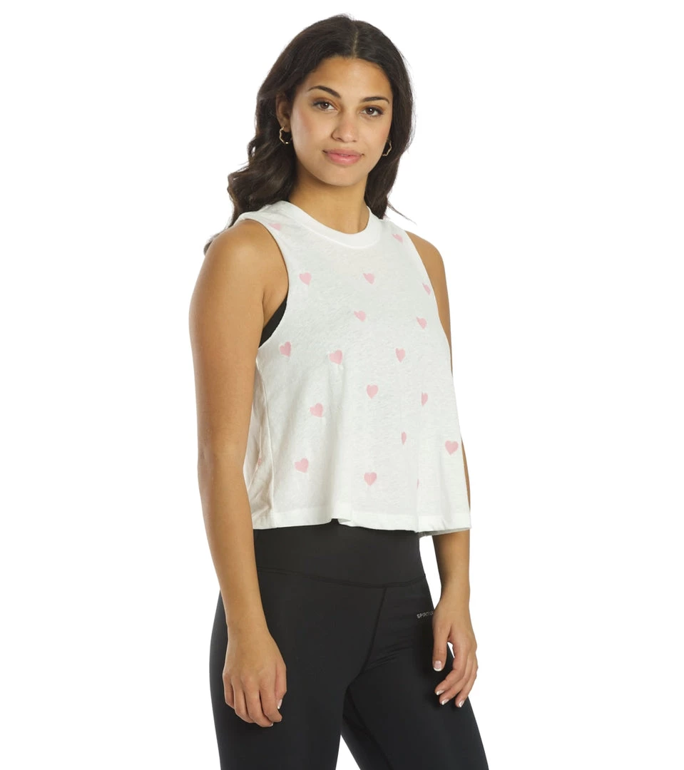 Spiritual Gangster Crop Tank Stone Hearts Print 4 Spiritual Gangster Crop Tank Stone Hearts Print