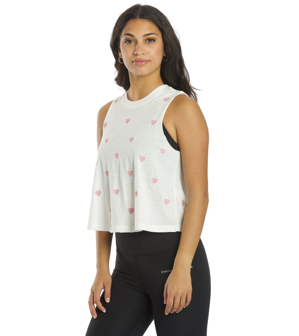 Spiritual Gangster Crop Tank Stone Hearts Print 7 Spiritual Gangster Crop Tank Stone Hearts Print